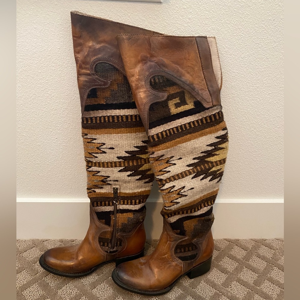 Steve Madden knee high Aztec boots